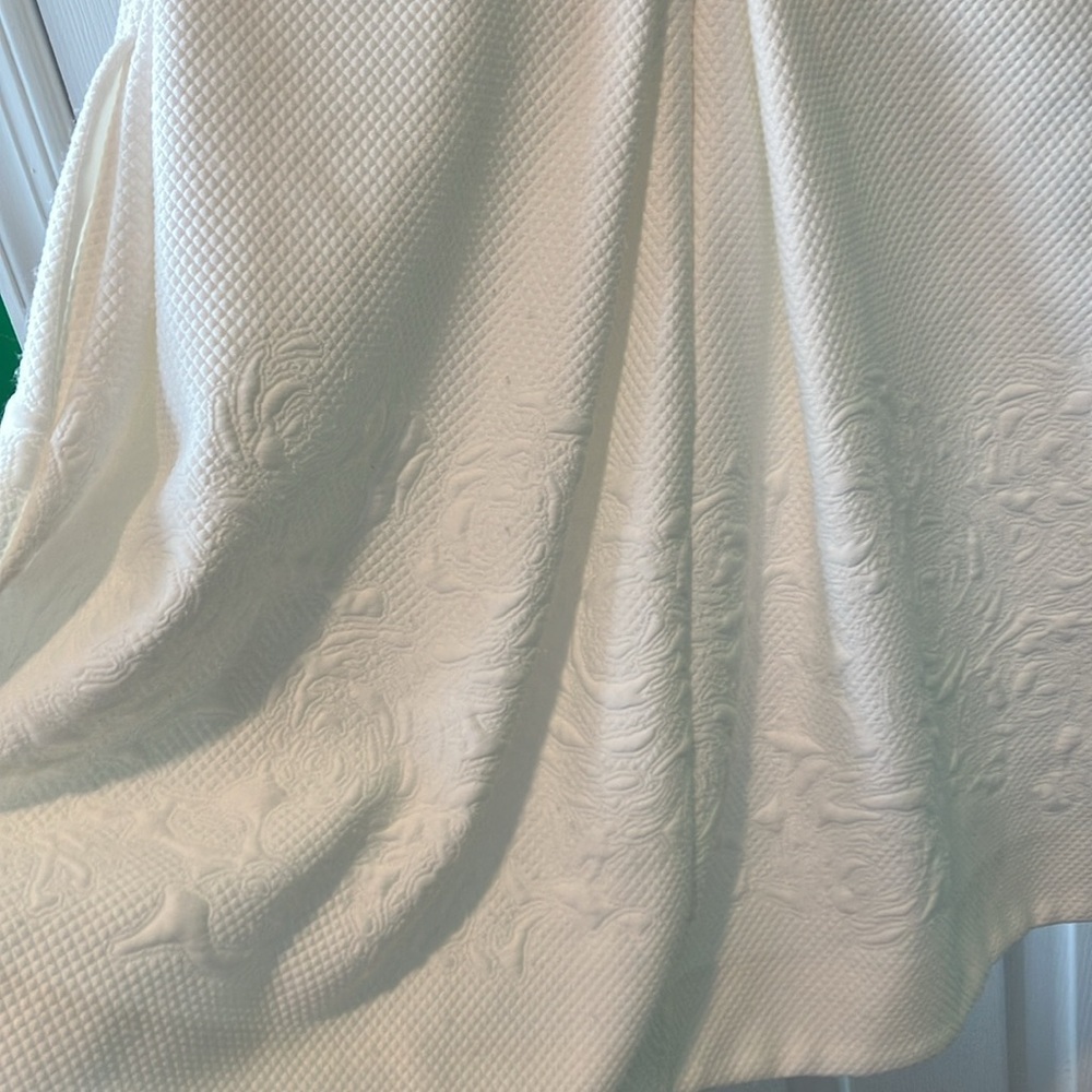 Just...Taylor White Textured Short Sleeve Fit-and-Flare Dress size 10 - Picture 9 of 11